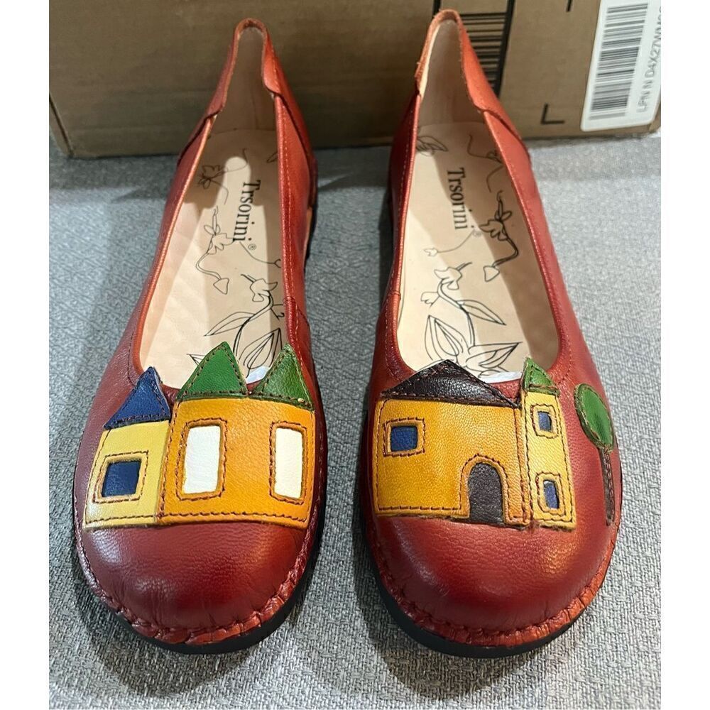 Trsorini Women Casual Loafers Shoes Slip on Leather Soft Sole Dress Shoes